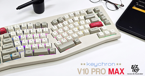 손목 보호를 위한 인체공학 앨리스 배열 무선 키보드 키크론 V10 PRO MAX 사용기 (feat. K PRO 저소음 바나나축)